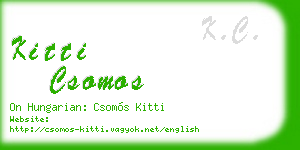 kitti csomos business card
